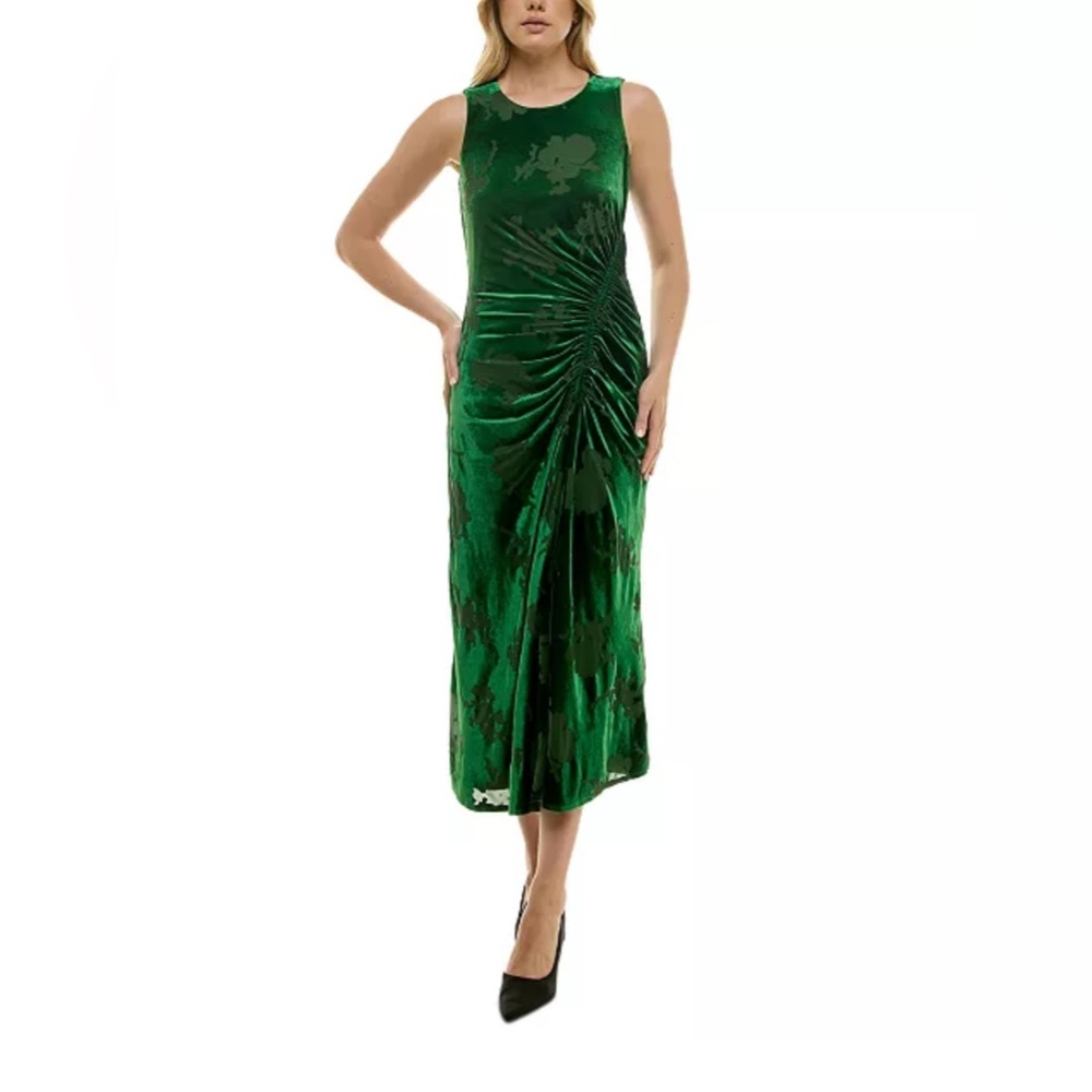 NWT-Taylor Elegant Green Sleeveless Dress